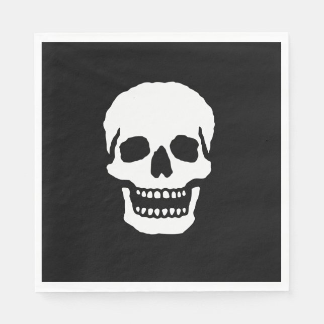 Guardanapo De Papel Cranio Risonante Assustador (Frente)