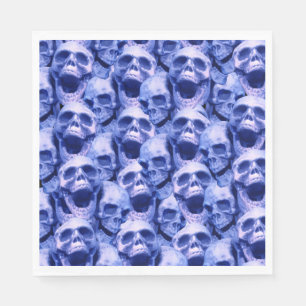 Guardanapo De Papel Crânios Azuis Escuros