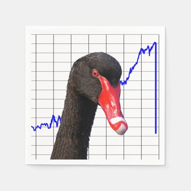 Guardanapo De Papel Crash do mercado Swan Negro (Frente)