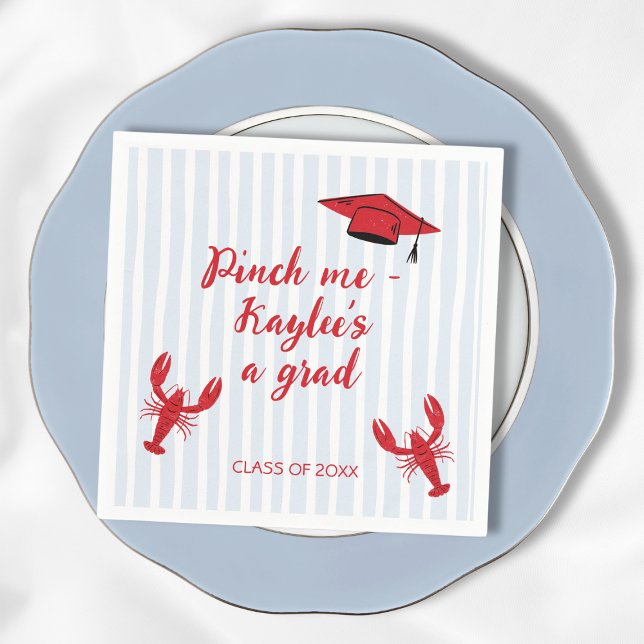 Guardanapo De Papel Crawfish Boil Classe De Graduação De 2025 (Crawfish Boil Scribble Class Of 2025 Graduation Napkins)