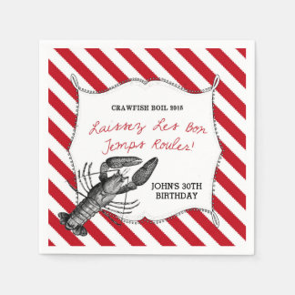Guardanapo De Papel Crawfish Personalizado Boil Napkins