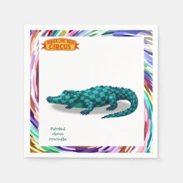 Guardanapo De Papel Crawford, crocodilo de circo pintado