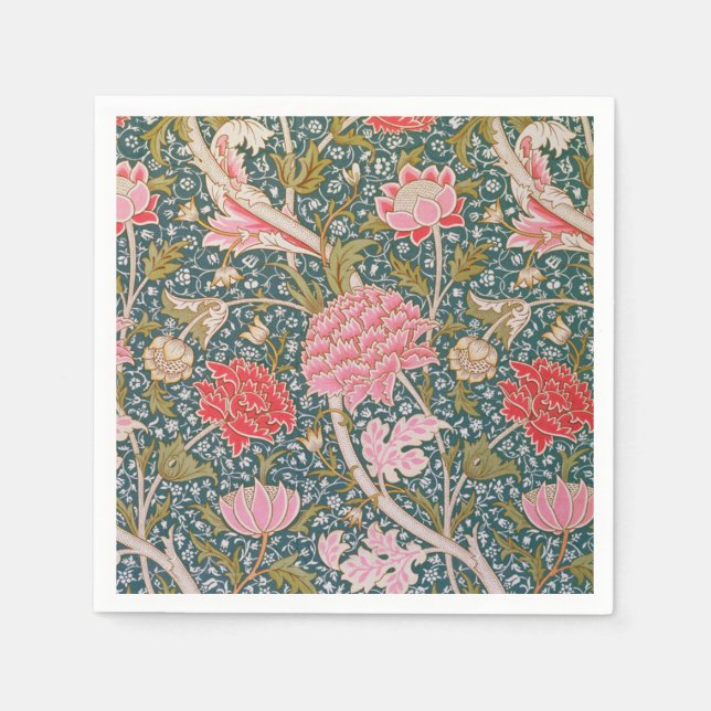 Guardanapo De Papel Cray - Art nouveau floral print by William Morris (Frente)
