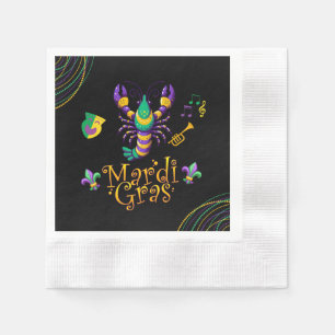 Guardanapo De Papel Crayfish/trompet/mask/fleur de lis Mardi Gras