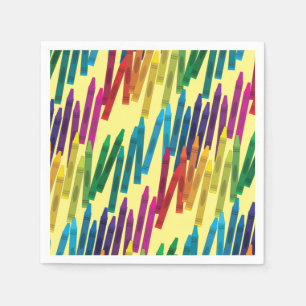 Guardanapo De Papel Crayons - Festa Aniversário de criança Arte Colori
