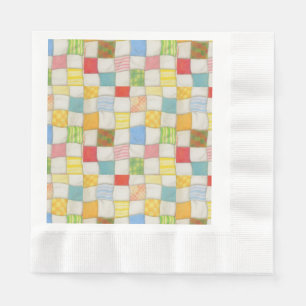 Guardanapo De Papel CRAZY QUILT CoINHADO Papel de Almofada Napkins
