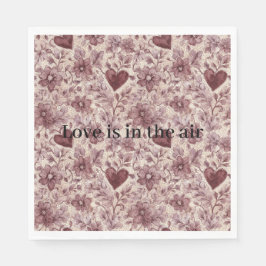 Guardanapo De Papel Cream Burgundy Red Hearts Flowers Sexy Faux Lace