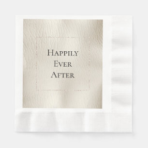 Guardanapo De Papel Cream Faux Leather
