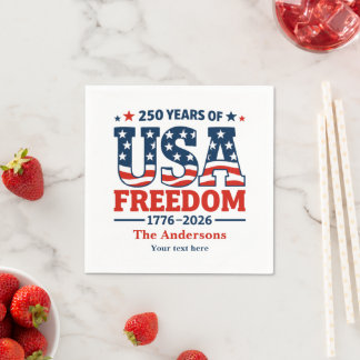 Guardanapo De Papel Create Your Own 250 Years of USA Freedom 