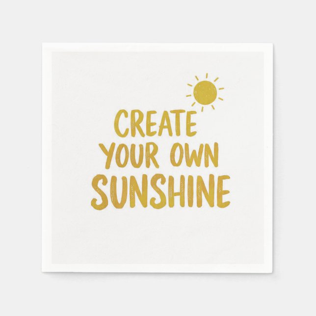 Guardanapo De Papel Create your own sunshine quote on (Frente)