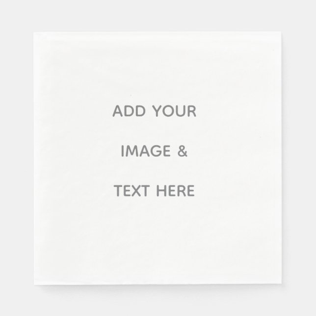 Guardanapo De Papel Create Your Own white  (Frente)