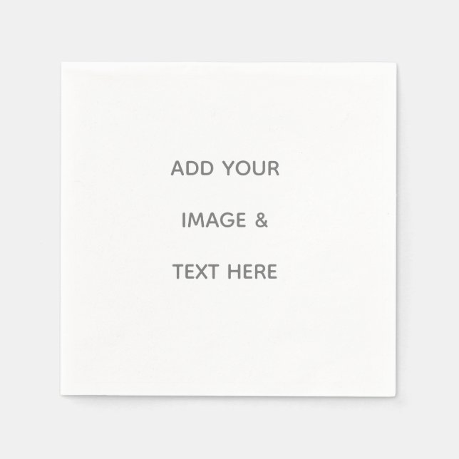 Guardanapo De Papel Create Your Own white  (Frente)