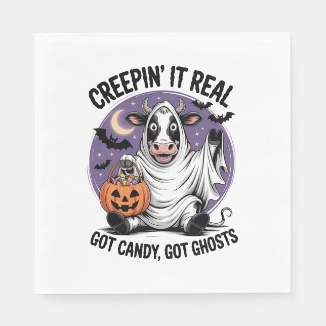 Guardanapo De Papel Creepin' Cow Halloween (Frente)
