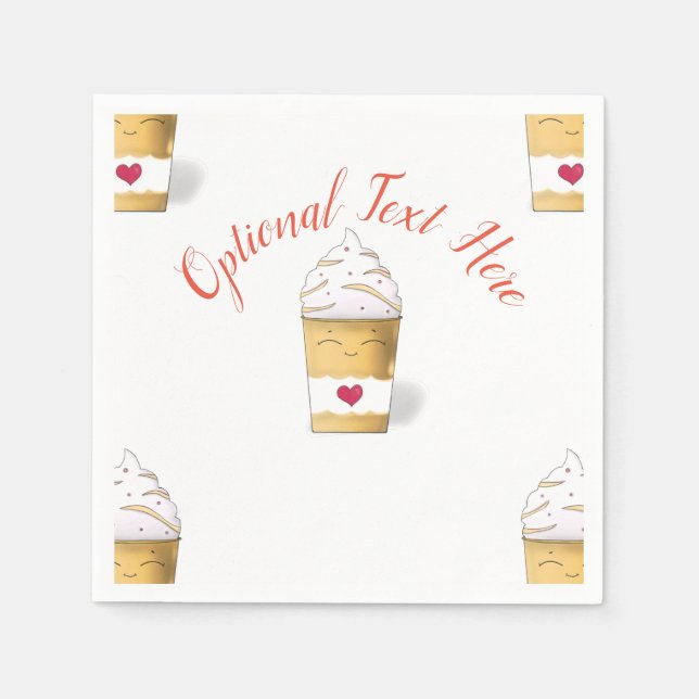 Guardanapo De Papel Creme Latte & Whipped (Amarelo) (Frente)