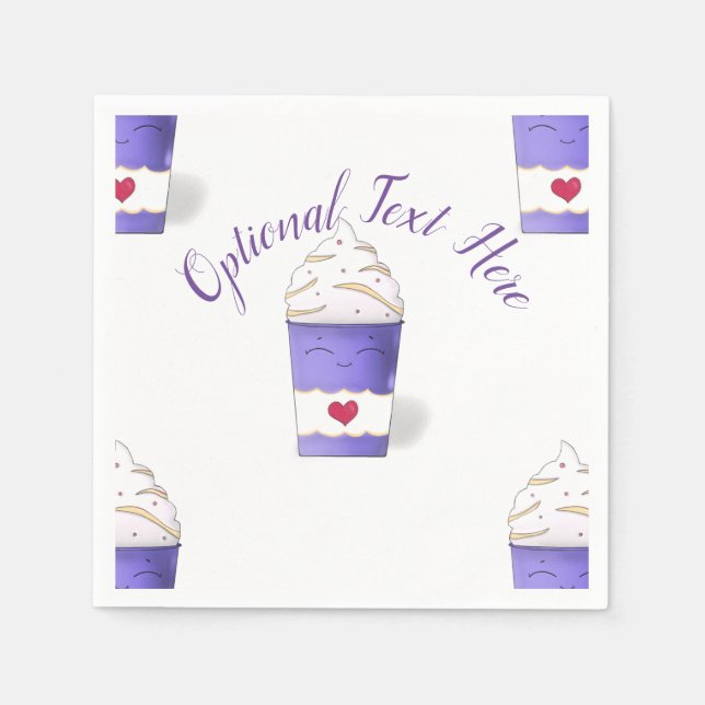 Guardanapo De Papel Creme Latte & Whipped (Púrpura) Nápoles (Frente)