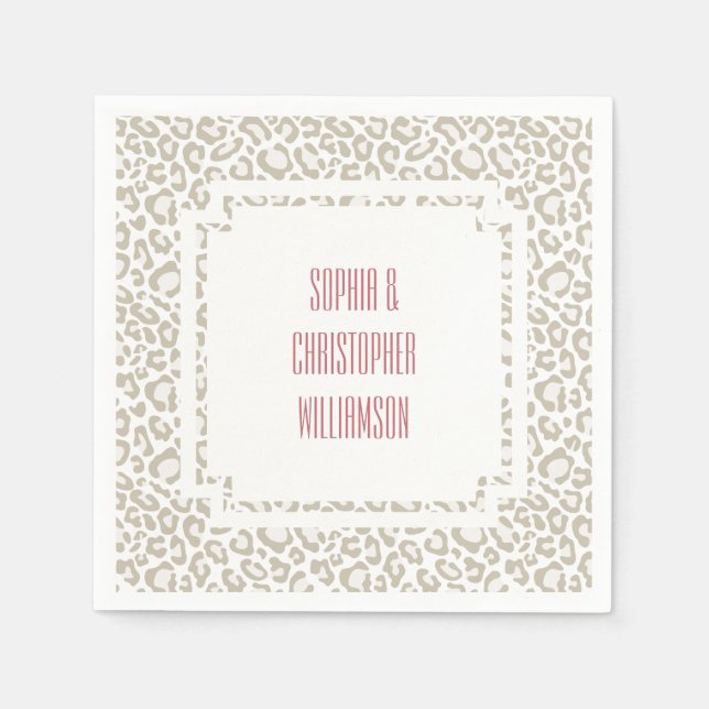 Guardanapo De Papel Creme Leopardo (Frente)