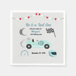 Guardanapo De Papel Crescendo Dois Carro Rápido Azul Raça Azul Anivers