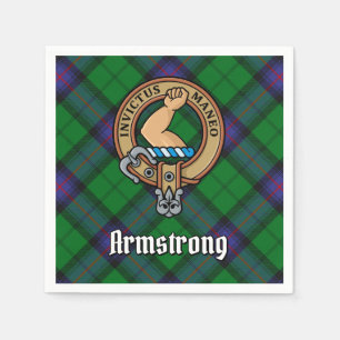 Guardanapo De Papel Crest do Clã Armstrong sobre Tartan