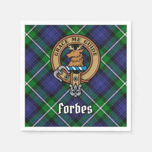 Guardanapo De Papel Crest do Clã Forbes sobre Tartan