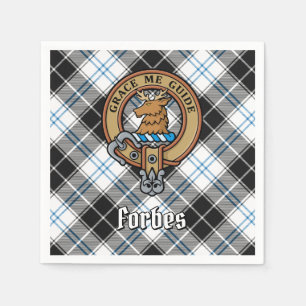 Guardanapo De Papel Crest do Clã Forbes sobre Tartan de Vestido