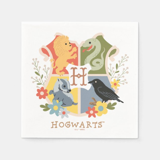Guardanapo De Papel Crest HOGWARTS™ Magical Blooms (Frente)