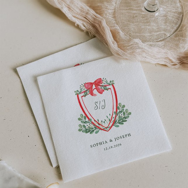 Guardanapo De Papel Crest Natal | Casamento de férias (Criador carregado)