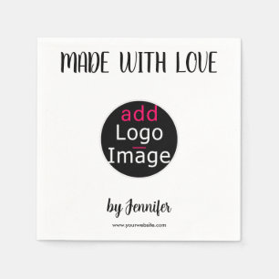 Guardanapo De Papel Criado com amor, moderno profissional personalizáv