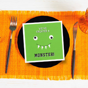 Guardanapo De Papel "Criamos um monstro" Chá de fraldas de Halloween