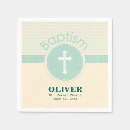 Guardanapo De Papel Criança de Deus, Batismo, Sexo Verde Neutro