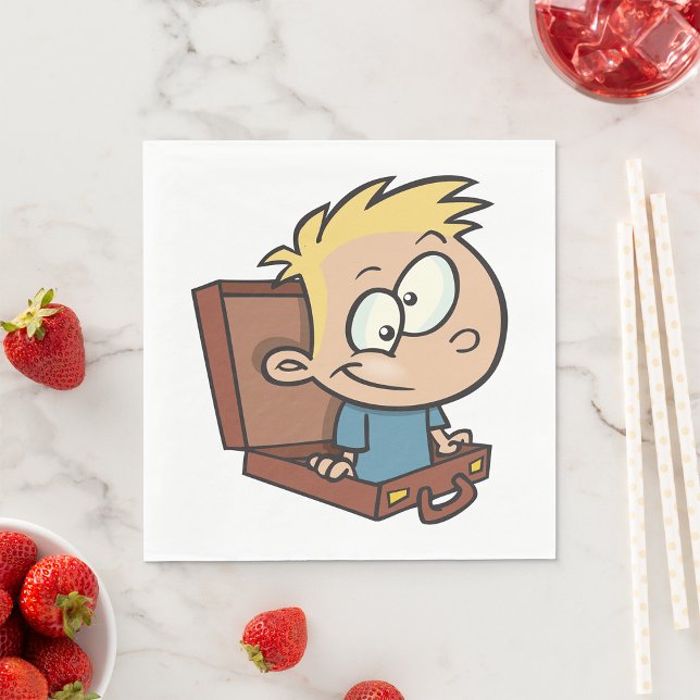 Guardanapo De Papel Criança Em Papel De Mala (Criador carregado)