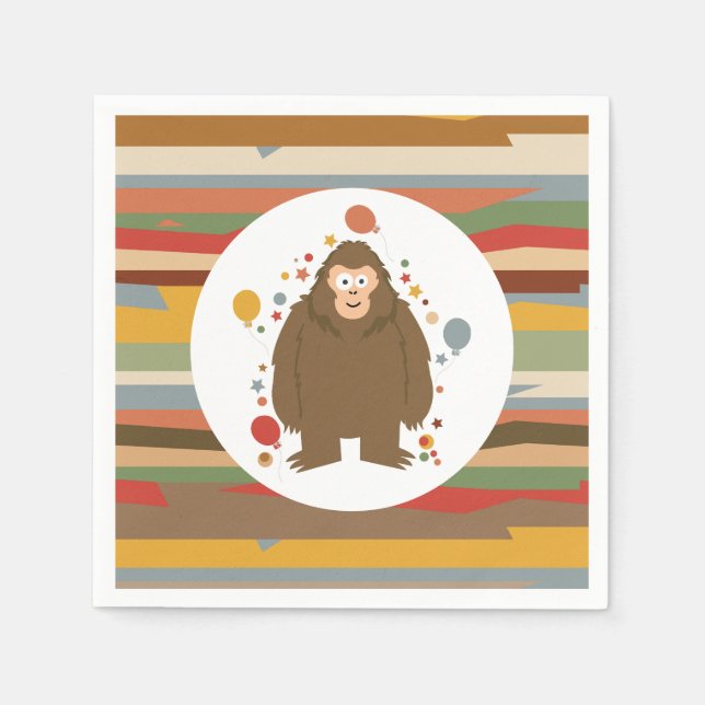 Guardanapo De Papel Crianças Bigfoot Birthday (Frente)