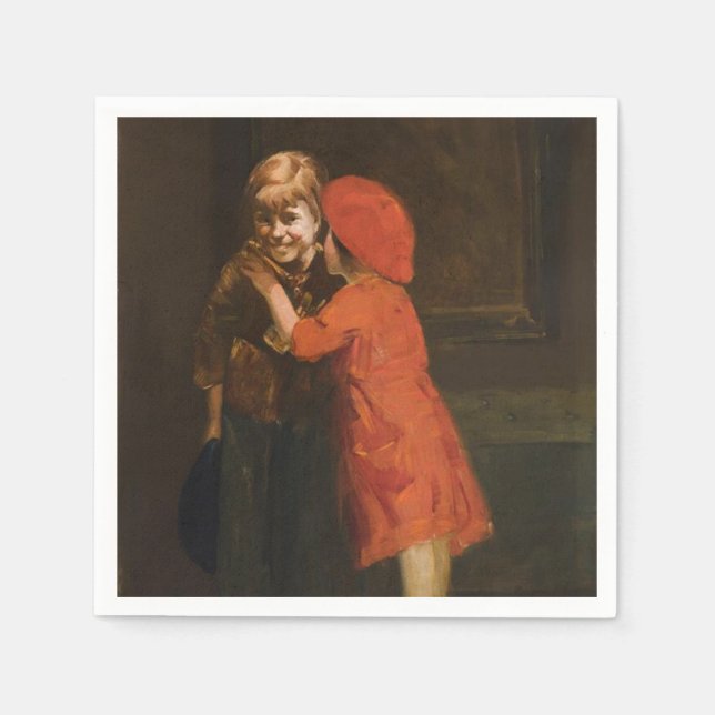 Guardanapo De Papel Crianças Brincando no Canto (Cute Kids) (Frente)