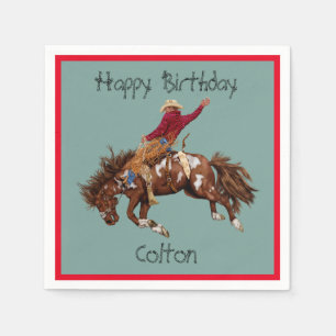 Guardanapo De Papel Crianças Cowboy Rodeo aniversário