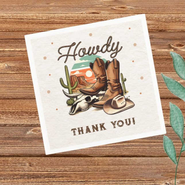 Guardanapo De Papel Crianças de Aniversário do Rodeo Ocidental (Criador carregado)