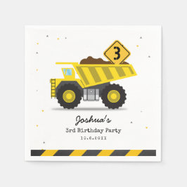 Guardanapo De Papel Crianças De Caminhões De Construção Qualquer Idade