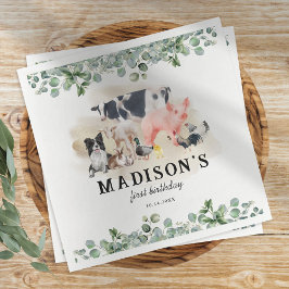 Guardanapo De Papel Crianças de Festa de aniversário de animais de exp