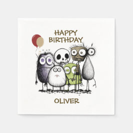 Guardanapo De Papel Crianças Monstro Aniversário