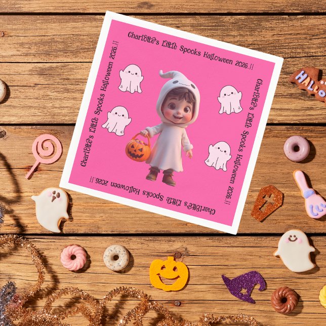 Guardanapo De Papel Crianças Pequenas Festas de Halloween (Little Spooks Halloween Party Napkins)