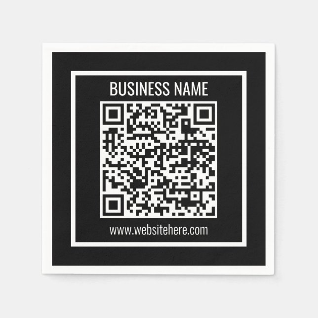 Guardanapo De Papel Criar um código de QR moderno instantaneamente (Frente)