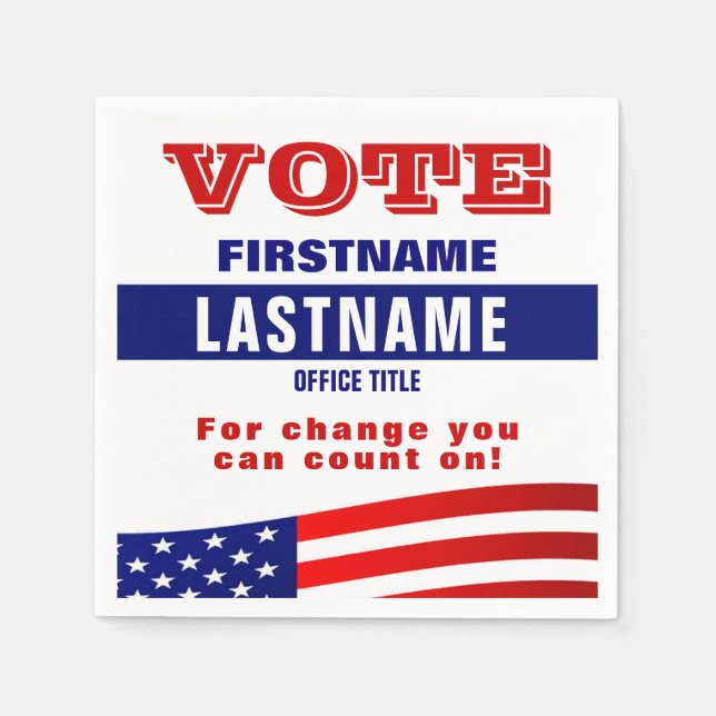 Guardanapo De Papel Criar um político personalizado (Frente)