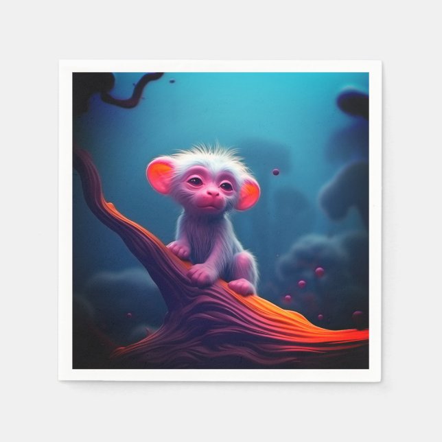 Guardanapo De Papel Criatura Sonolenta (Frente)