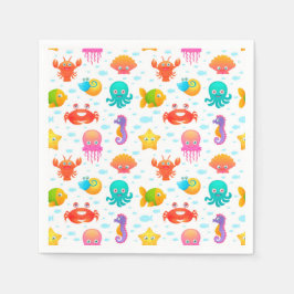 Guardanapo De Papel Criaturas do Mar