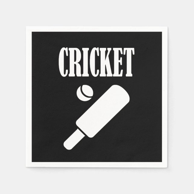 Guardanapo De Papel Cricket Personalizar Nome, Número ou Equipe (Frente)