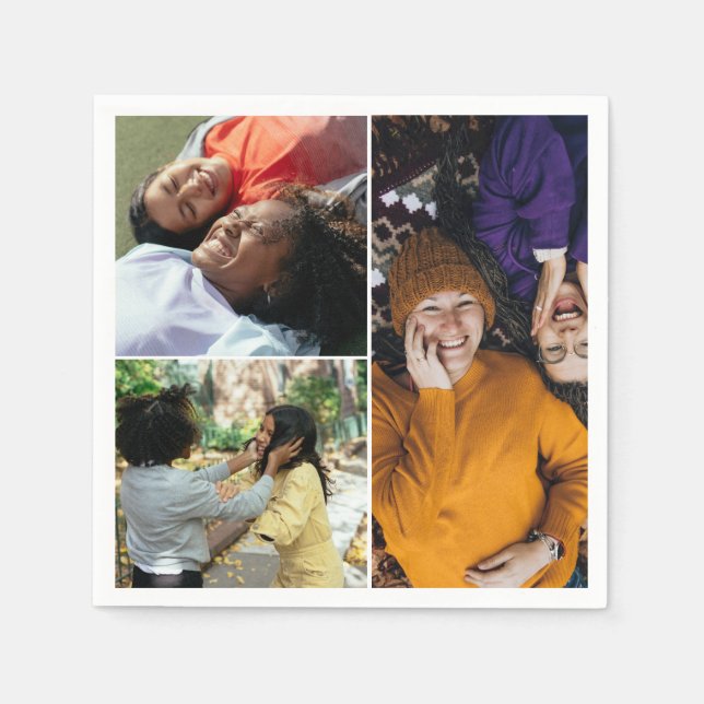 Guardanapo De Papel Crie a sua própria Colagem de Fotografias Personal (Frente)