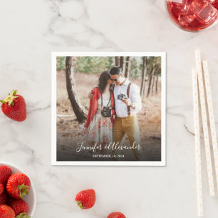 Guardanapo De Papel Crie o seu casamento de fotos apressado