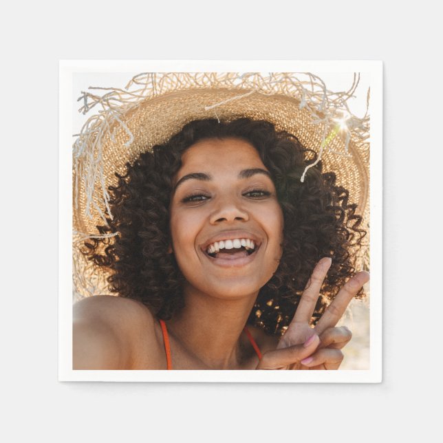 Guardanapo De Papel Crie o seu próprio Festa de Fotografias Selfie Div (Frente)