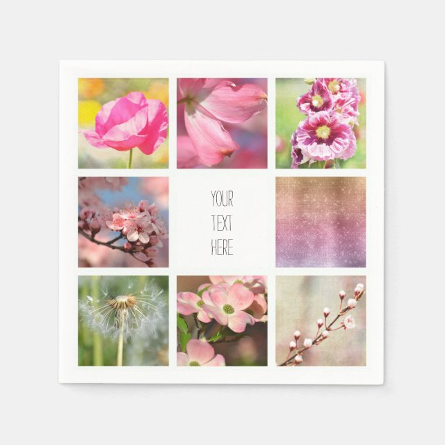 Guardanapo De Papel Crie Personalizado Sua Própria Colagem De Fotograf (Frente)