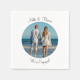 Guardanapo De Papel Crie seu próprio Casal de nome do Noivado de fotos