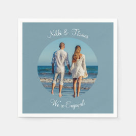 Guardanapo De Papel Crie seu próprio Casal de nome do Noivado de fotos