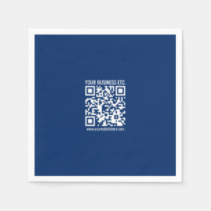 Guardanapo De Papel Crie seu próprio código QR   Azul